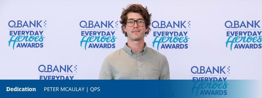 QBANK Everyday Heroes Award for Dedication winner Peter McAulay, from QPS