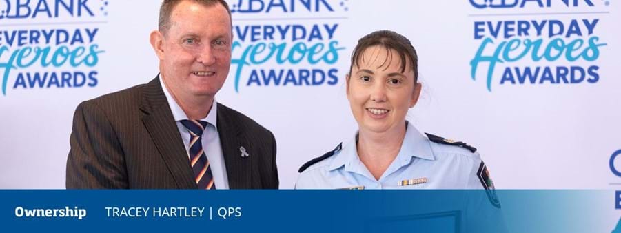 QBANK Everyday Heroes Award for Ownership winner Tracey Hartley, from QPS