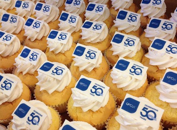 QBANK Celebrating 50 Years Cupcakes